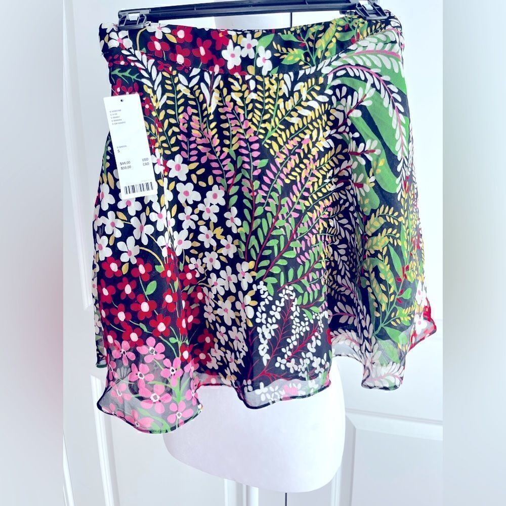 URBAN OUTFITTERS floral sheer skirt